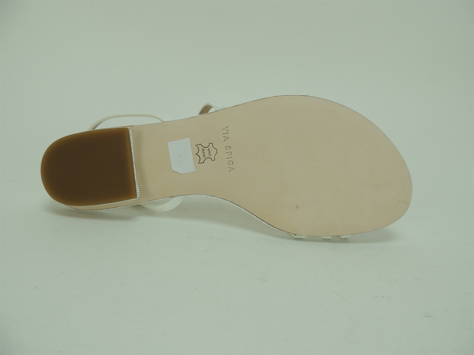 Via Spiga Women’s Calandre Sandals Blanc White Leather Size 6.5 M