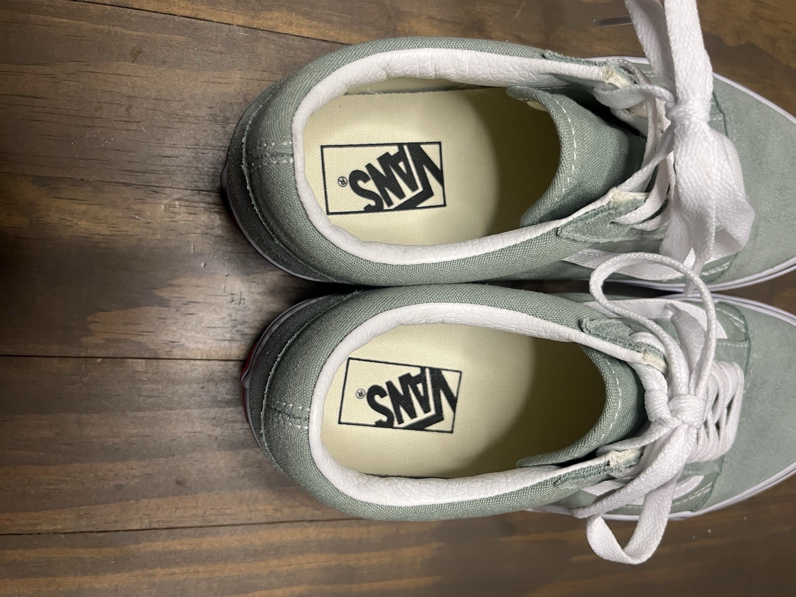 VANS Old Skool Shoe Size 9 Women Size 7.5 Men Mint Green Low Top Gently Used