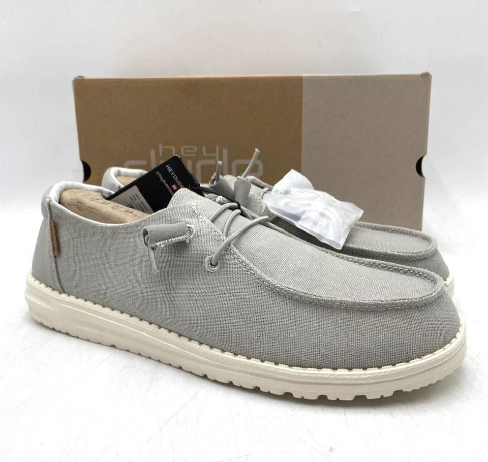 New-Hey Dude Wendy Chambray-Light Gray Womens Sz 8US