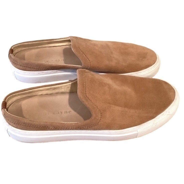 Jenni Kayne Slip On Suede Mules Sneakers Tan Honey Brown – Size 38 / US 8
