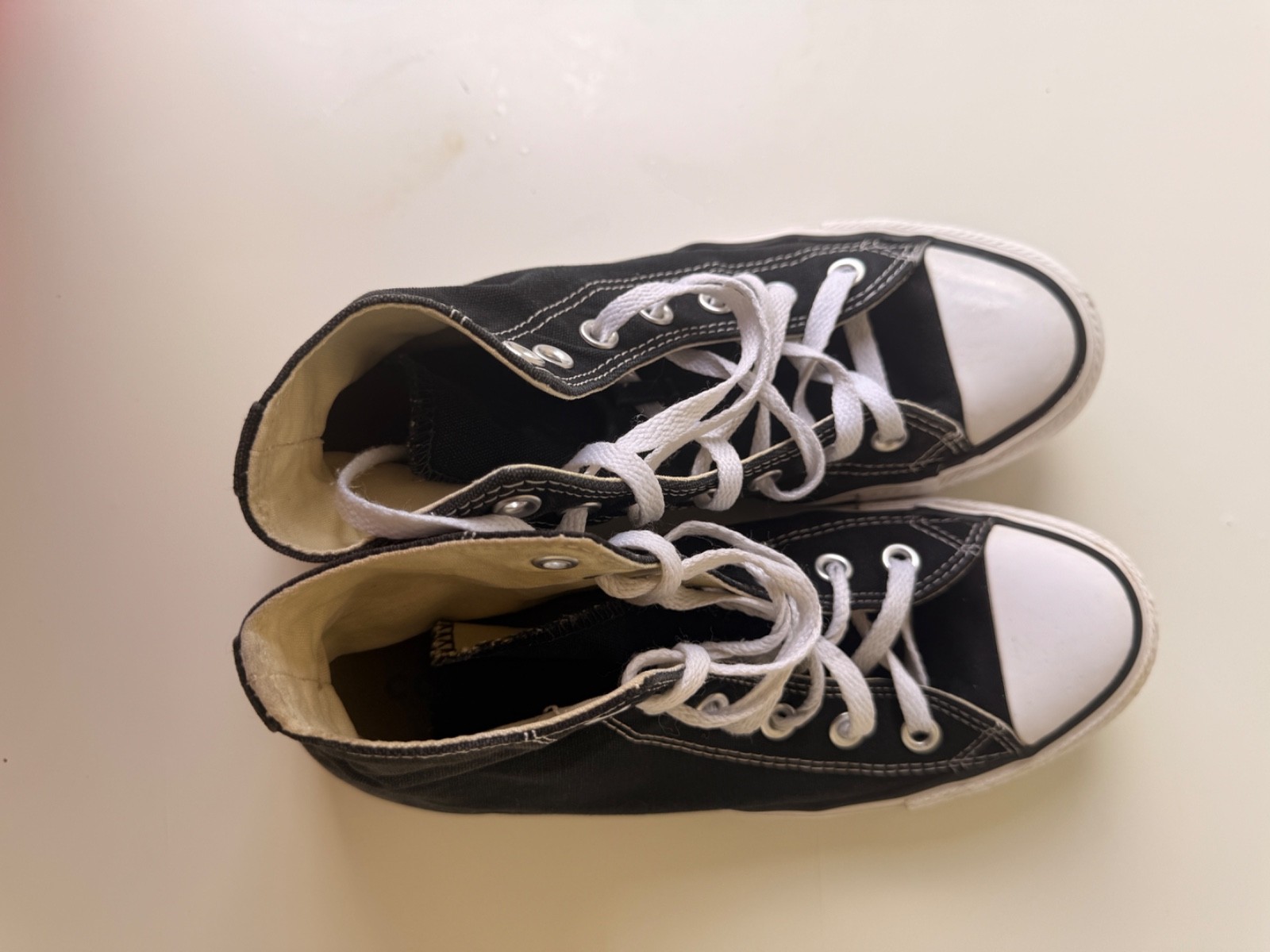 Converse Chuck Taylor All Star High Top Black Canvas Shoes Women’s Size 8 EUC