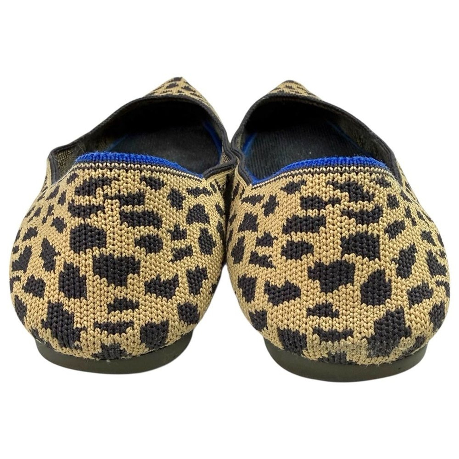 Rothy’s The Point Leopard Knit Ballet Flats Size 8 Preppy Coquette Office