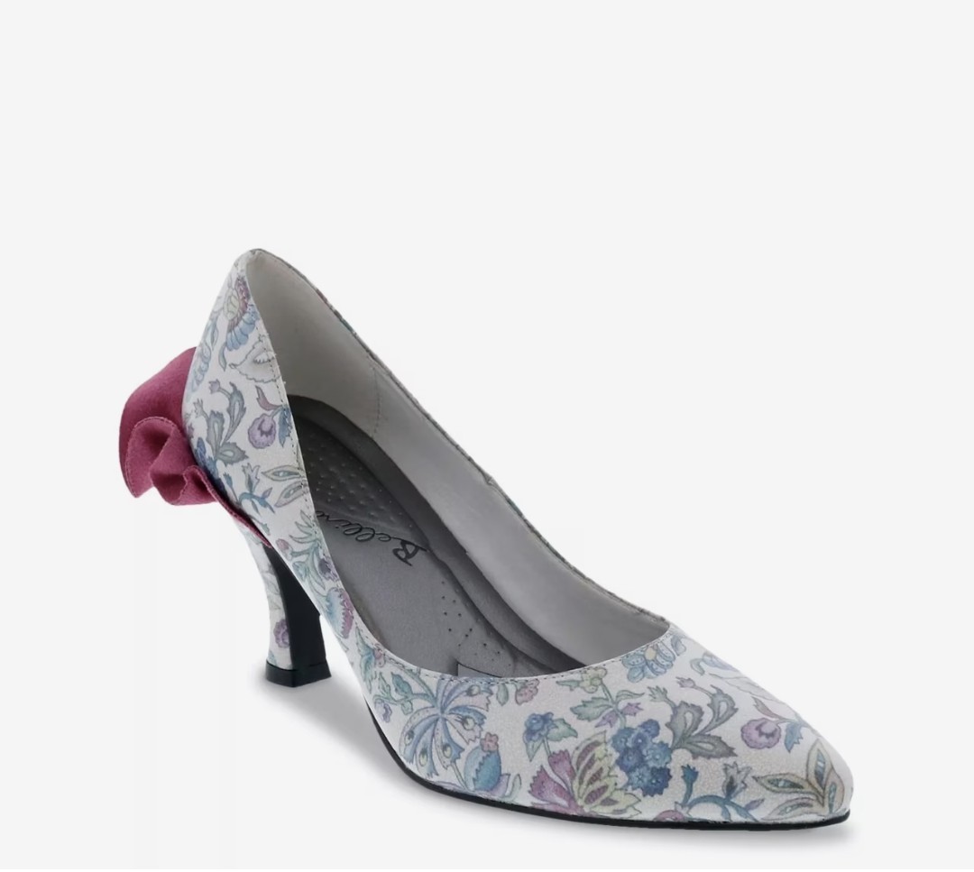 Bellini Clarise Ruffled Floral Pump Women’s Size 7W New in Box