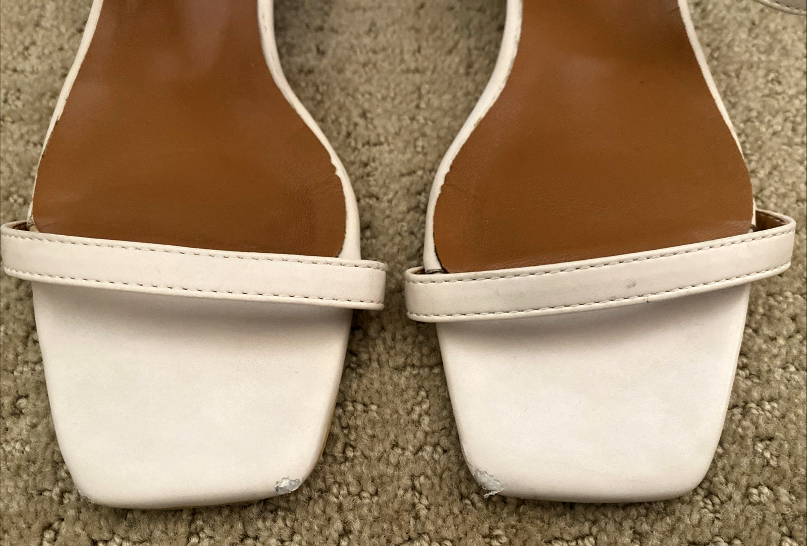 Korean Designer Tagtraume Beige Slides 230 US 6 Heels Sandals