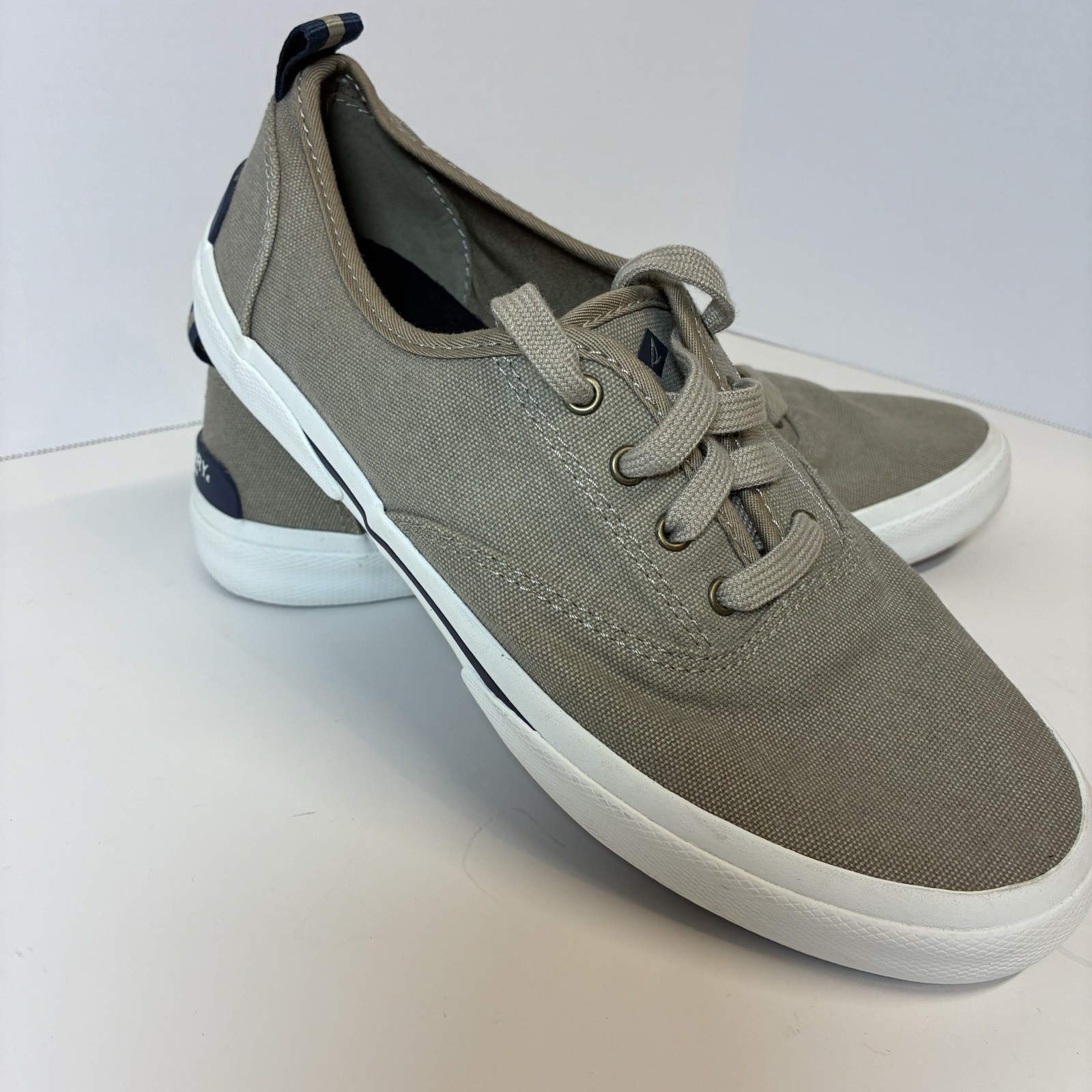 Sperry Pier Wave Cvo Retro Women’s Shoes Size 8 Khaki Lace Up Low Top Sneakers