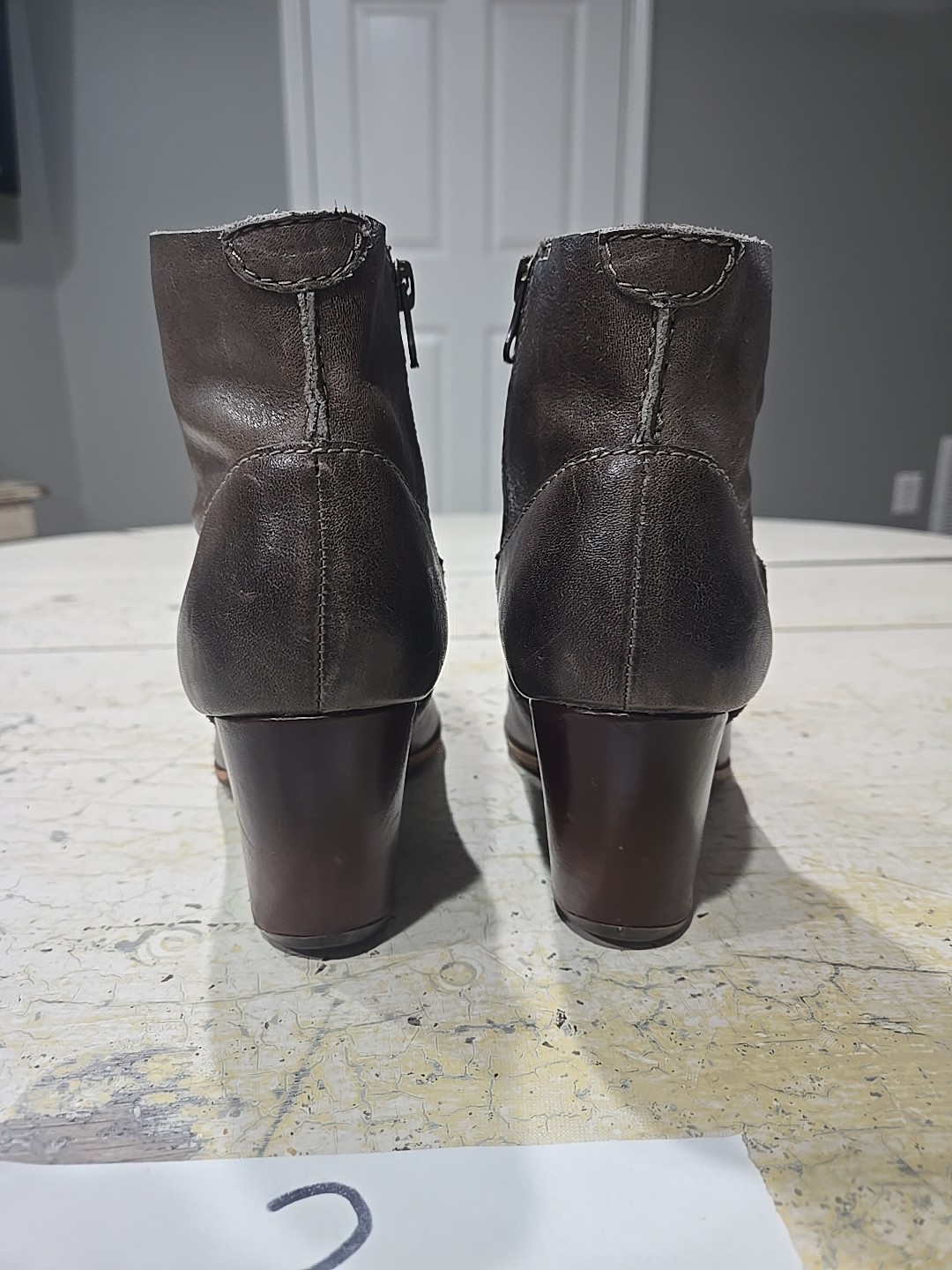 Kork Ease Michelle Boots K27760 Brown Wedge Booties Size 7.5 M