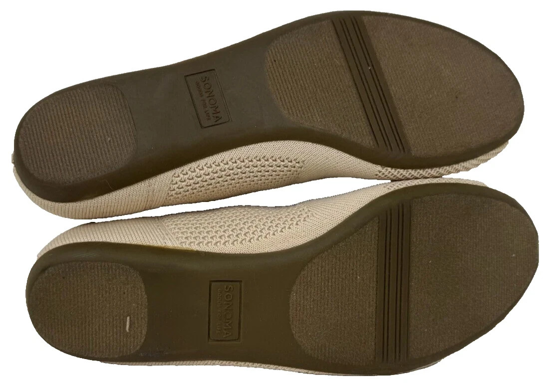 Sonoma Women’s Goods For Life Sesame Slip On Ballet Flats Lt.Tan Size:7.5 150QS