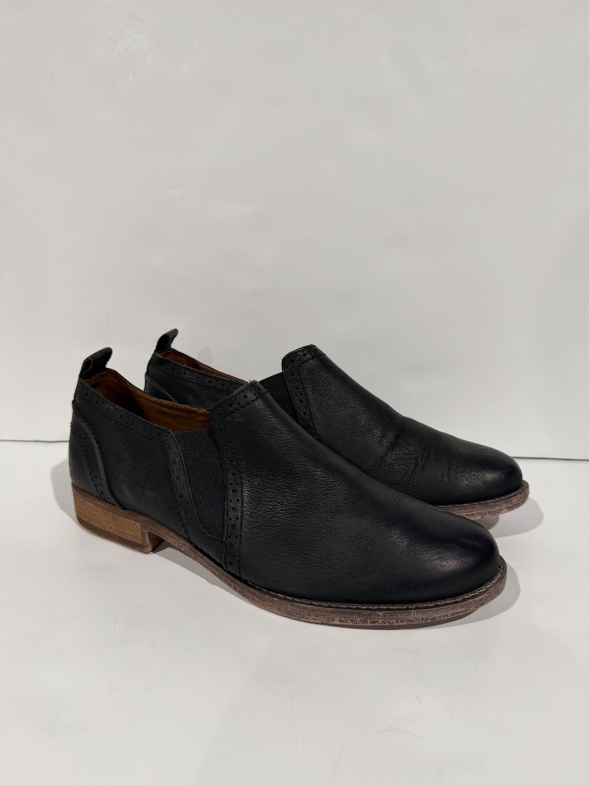 Josef Seibel Womens Sienna Black Leather Slip On Brogue US 11 EU 42
