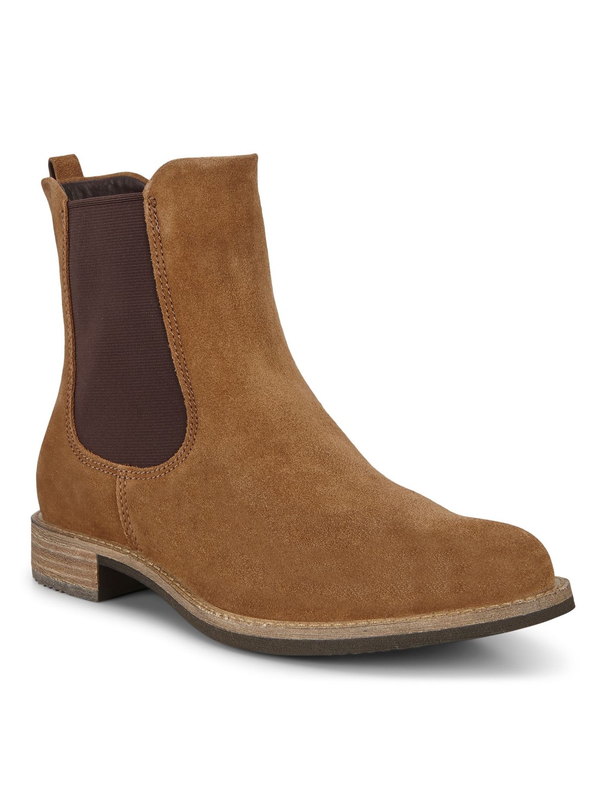 ECCO Womens Camel Brown Panels Pull-Tab Back Sartorelle 25 Leather Chelsea 36