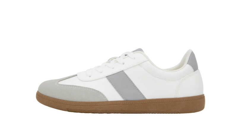 JSPORT Women’s Cecily Low-Top Sneakers White/Gray Casual Shoes – NEW