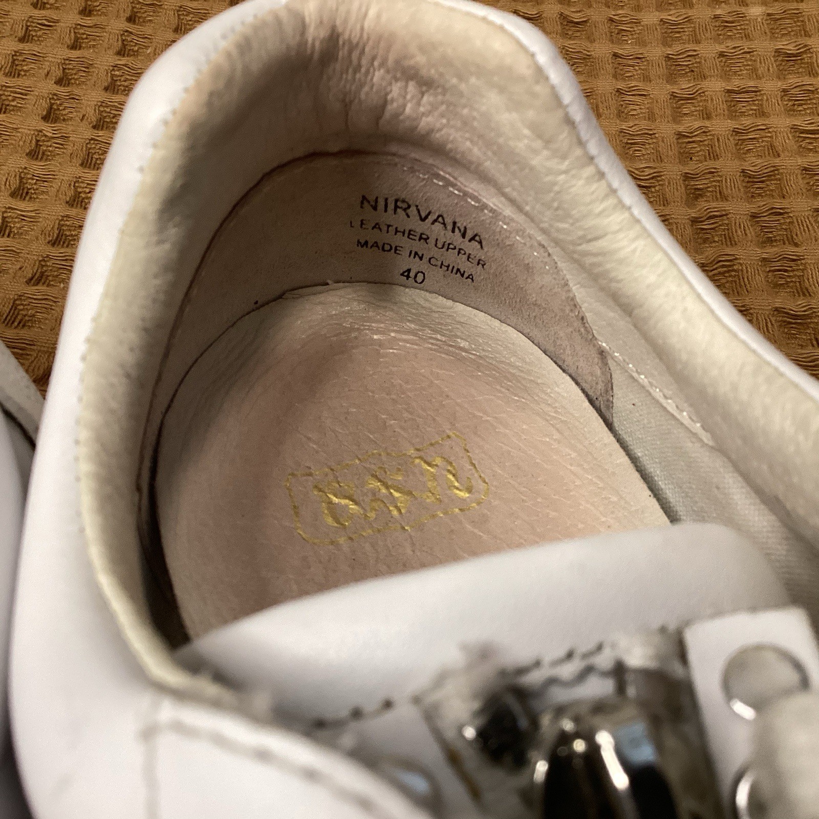 Ash NIRVANA Women’s Zip Details Sneakers EU 40 US 9 White Leather