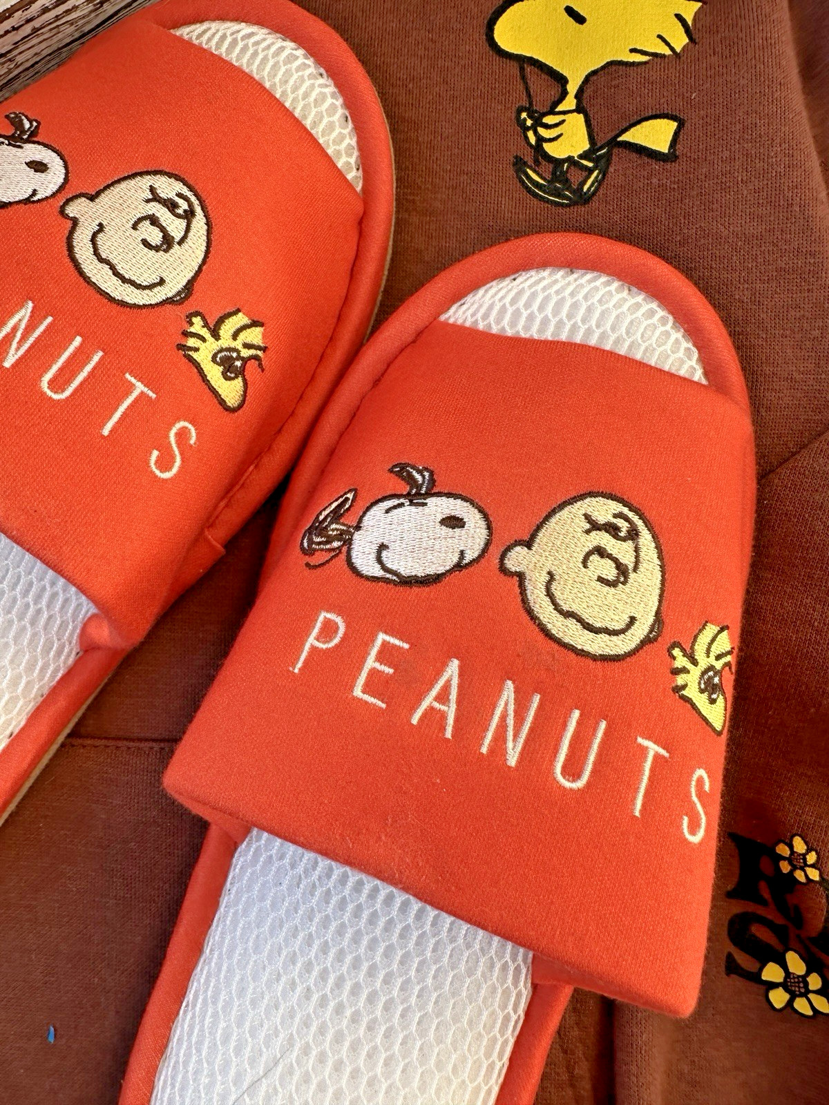 Peanuts Snoopy House Slippers Unisex M/L US 9-10 Cozy Indoor Shoes Japan