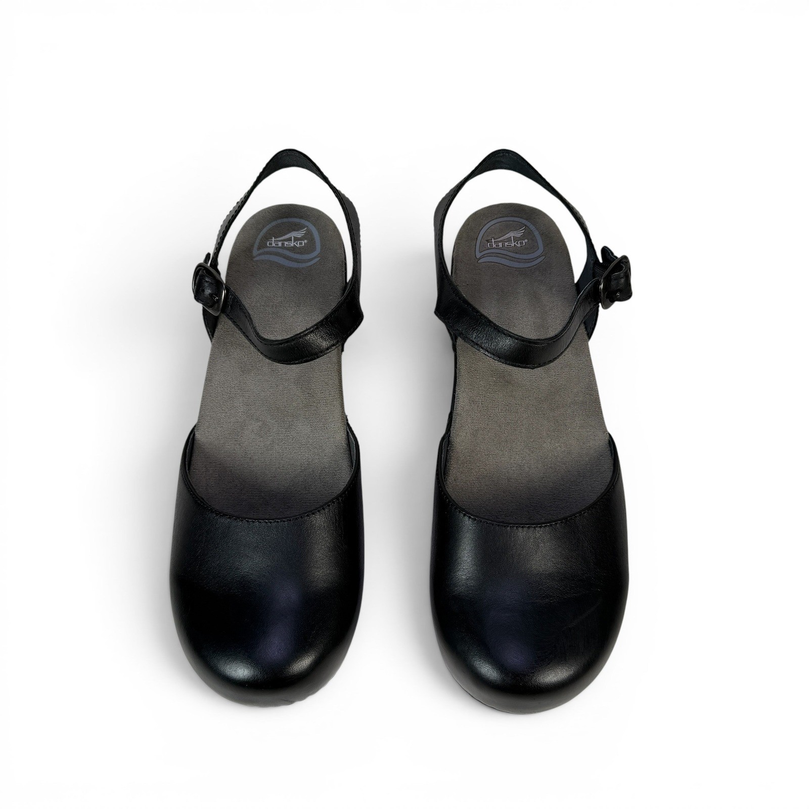 Dansko Sam Black Soft Full Grain Leather Mary Jane Clogs 9840-320200 Womens 42