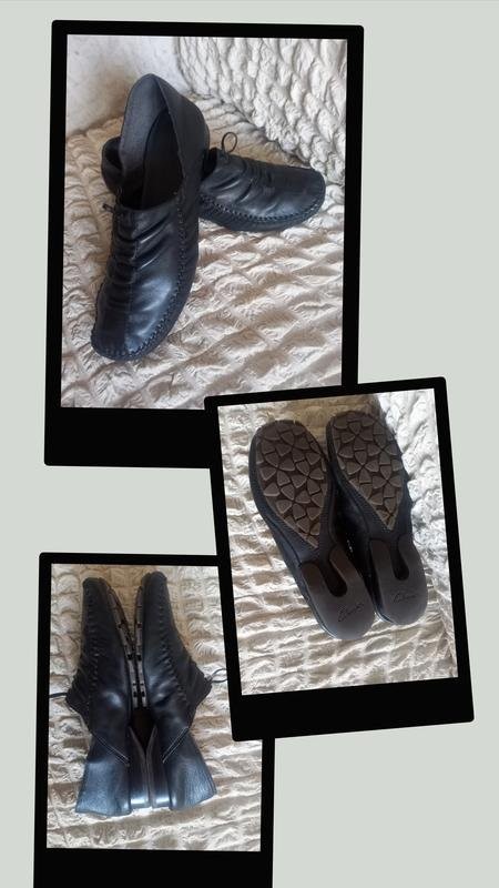 women clarks loafers black leather 36 #79VT