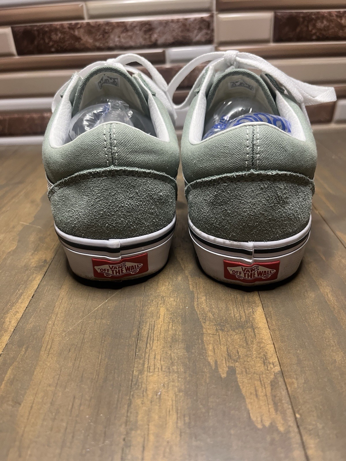 VANS Old Skool Shoe Size 9 Women Size 7.5 Men Mint Green Low Top Gently Used