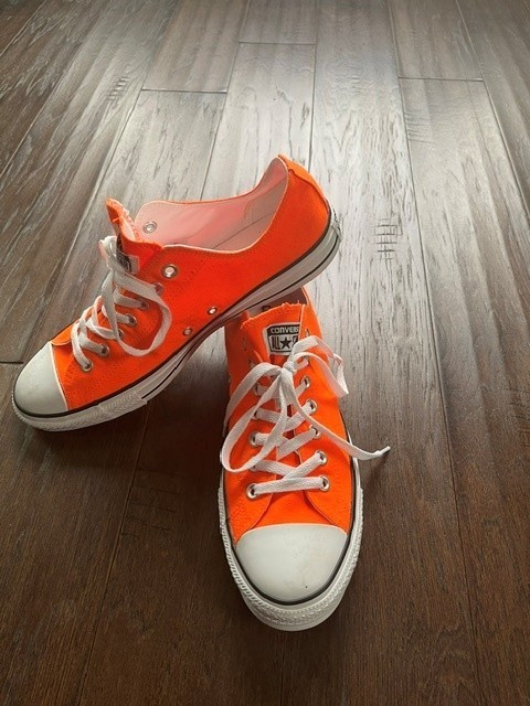 Converse Chuck Taylor All Star Sneakers in a Bright Neon Orange Size 10.5
