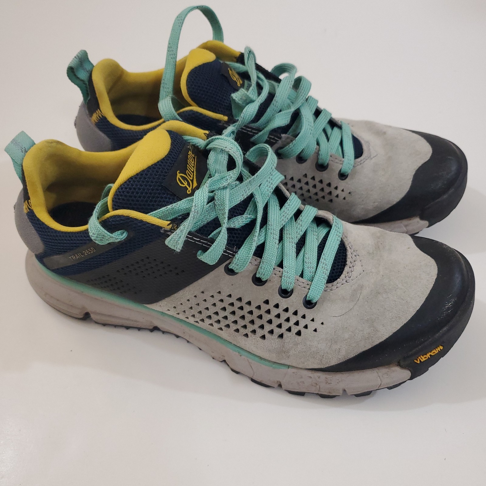 Danner Women’s Size 8 Trail 2650 Gray/Blue/Spectra Yellow 3″ Hiking Sneakers
