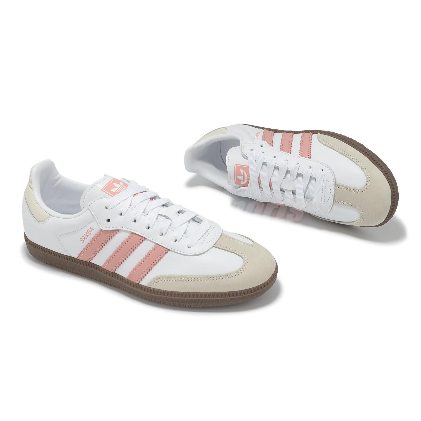 adidas Originals Samba OG W White Pink Women Casual Lifestyle Shoes JI2677