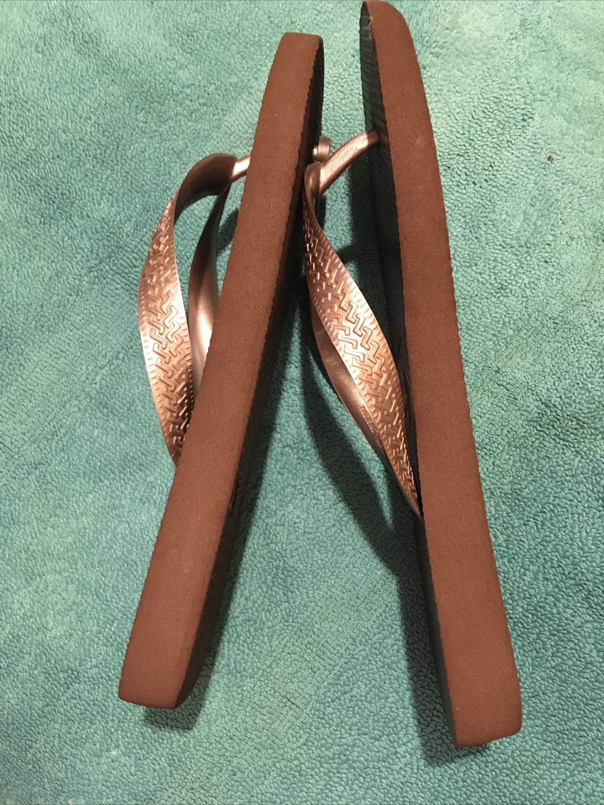 Havianas TOP *Unisex Flip Flop Sandals *4/5 USA *37/8 EUR Bronze Brown *SEE PiX