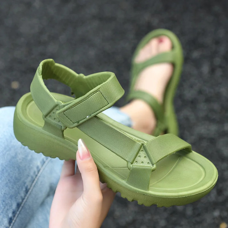 Womens Sandals Summer Trend Anti-slip Wear-resistant Lightweight EVA Flat…