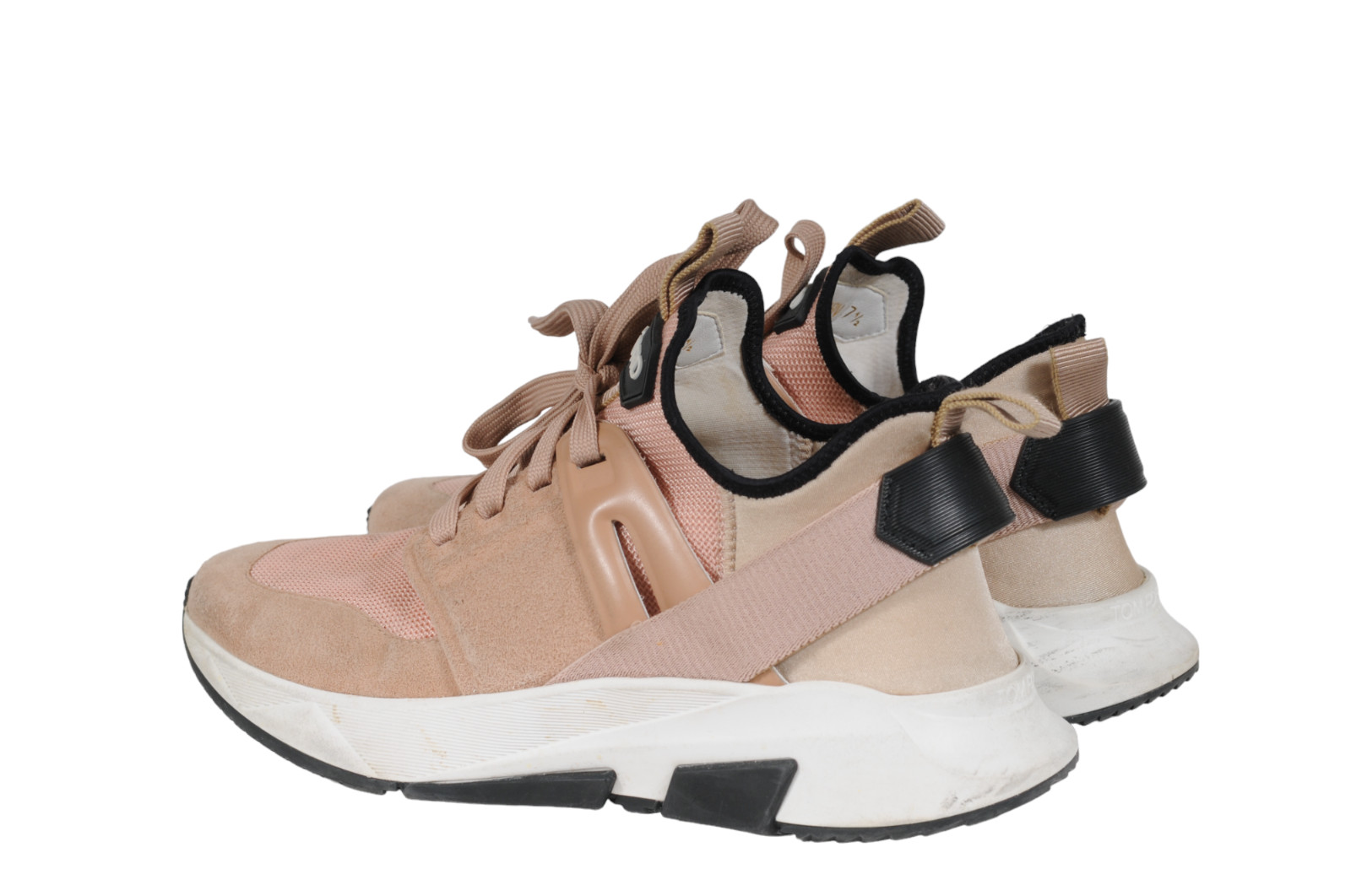 Tom Ford Women Jago Low Top Sneakers US 7.5 EU 37.5 Pink Nylon Mesh Trainers