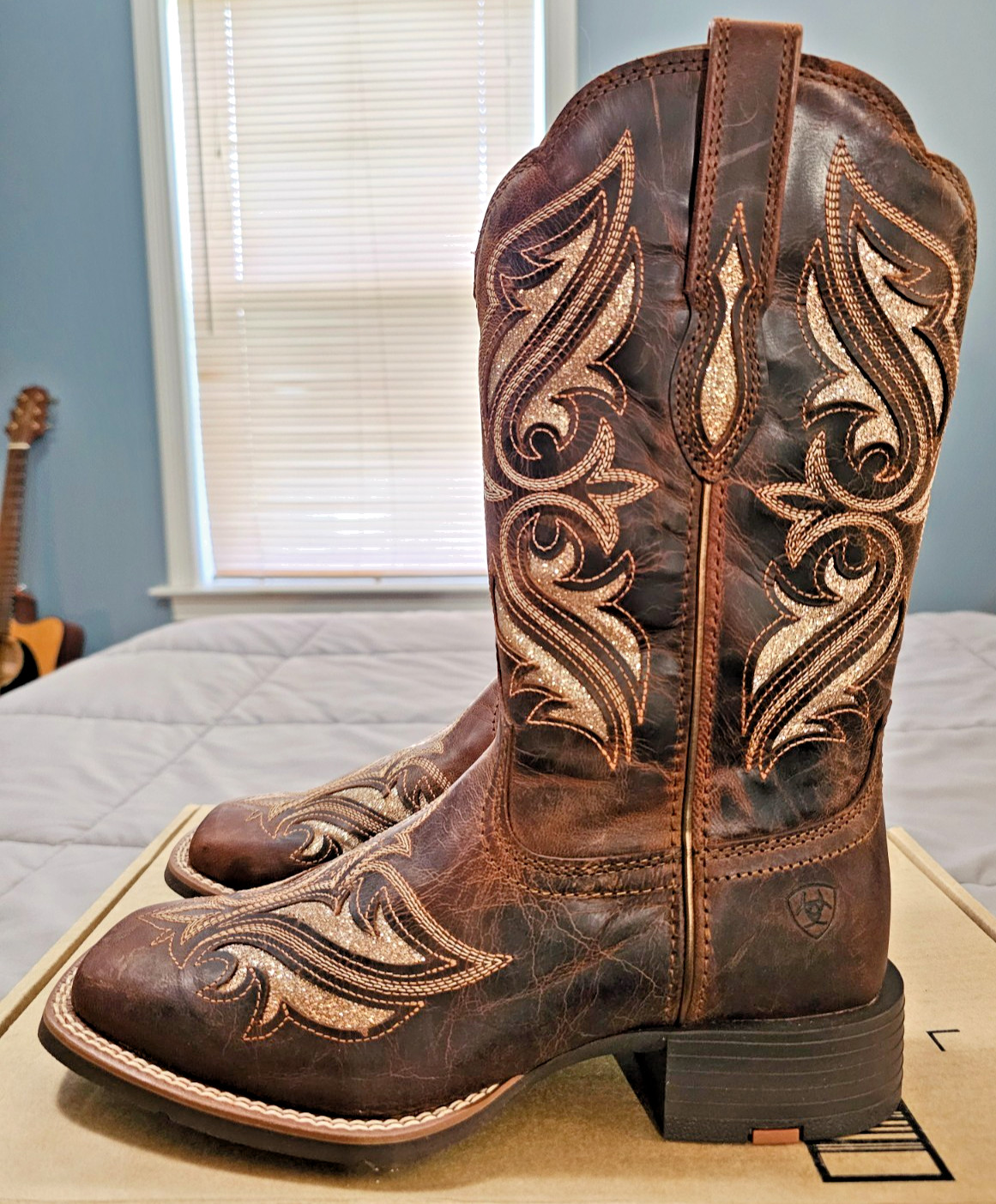 Ariat® (Women’s 7.5 WIDE) Round Up Bliss™ Western Boot, Sassy Brown – $220