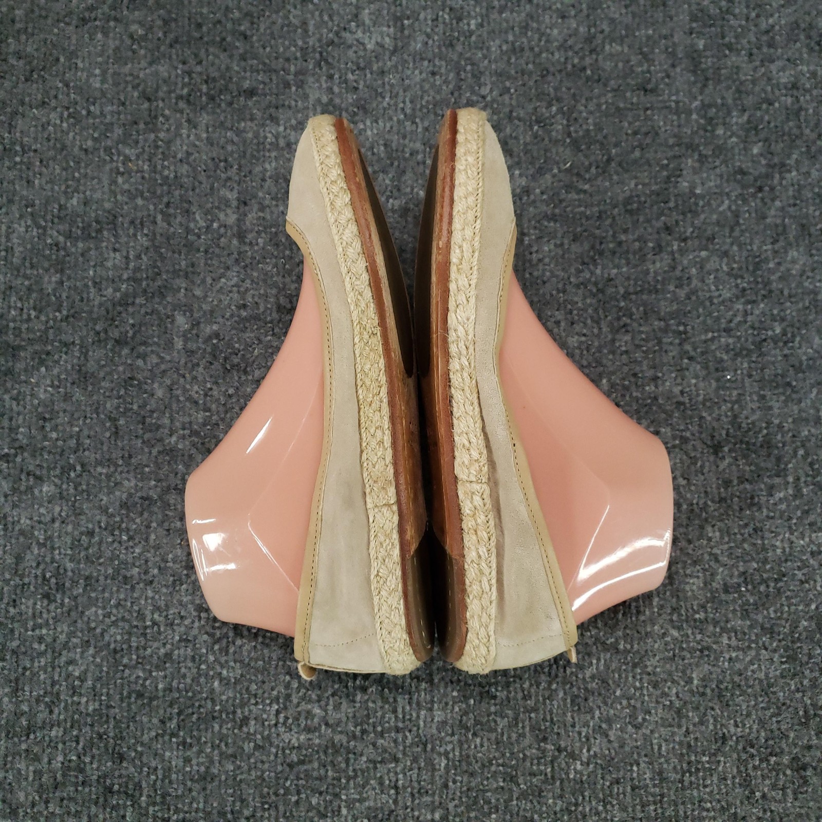 N.d.c. Shoes Womens Size 38 Beige Espadrille Flats Slip On Made By Hand Suede