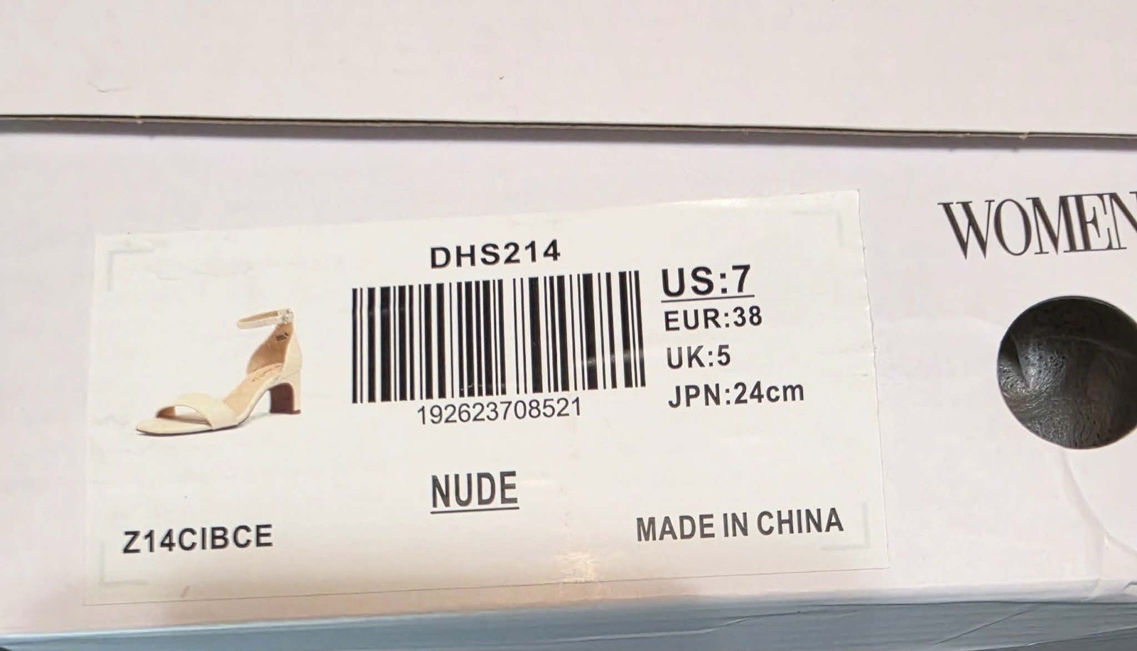 Dream Pairs Square Toe Low Block Chunky Heels Size US 7 Nude/Beige Color