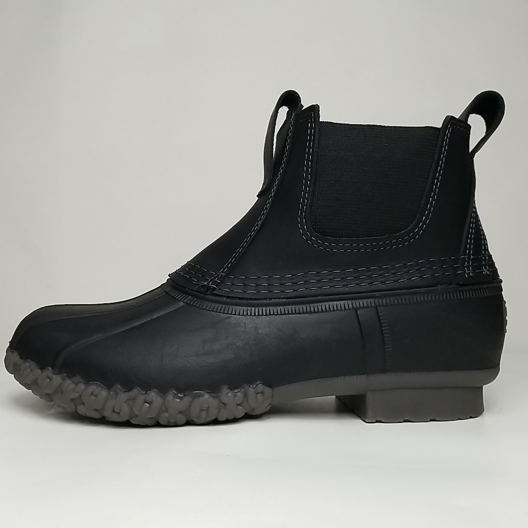 Bean Boots By LL Bean 6.5″ Chelsea Duck Rain Boots Women’s sz 9 M Black Leather