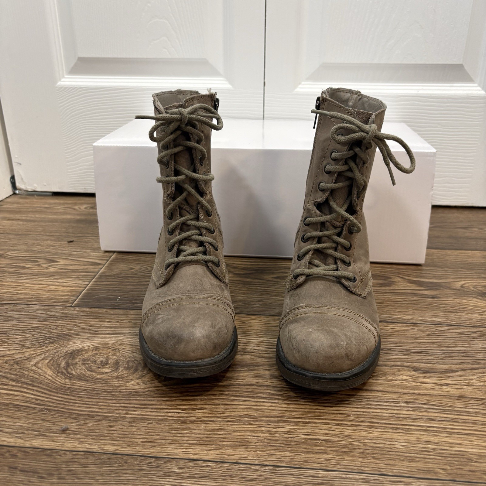 Steve Madden Troopa 2.0 Leather Combat Boots – Women’s Size 7.5M