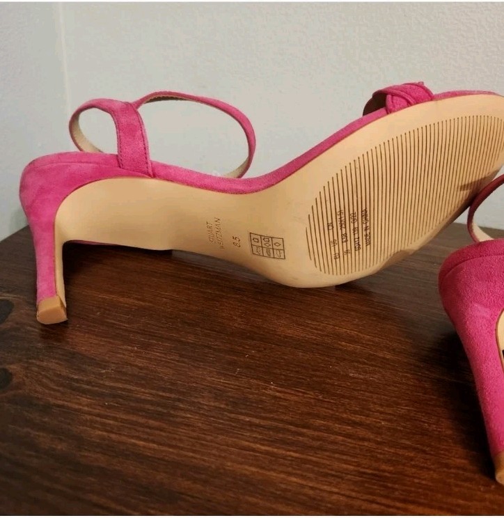 Stuart Weitzman Women’s Dancer Twistie 100 Suede Sandals Size 8.5