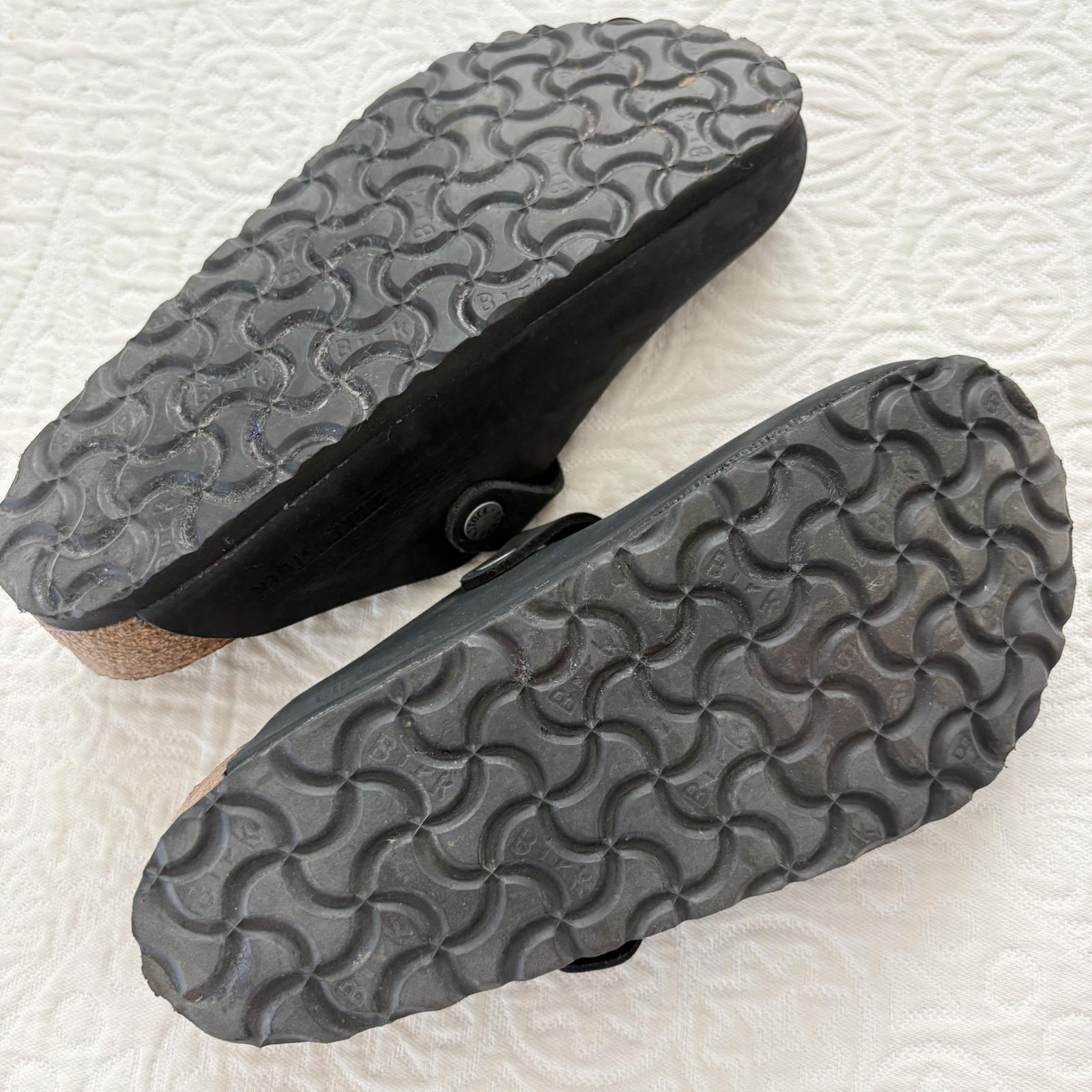 Birkenstock Women’s Oiled Leather Boston Clogs, Black Sz 36