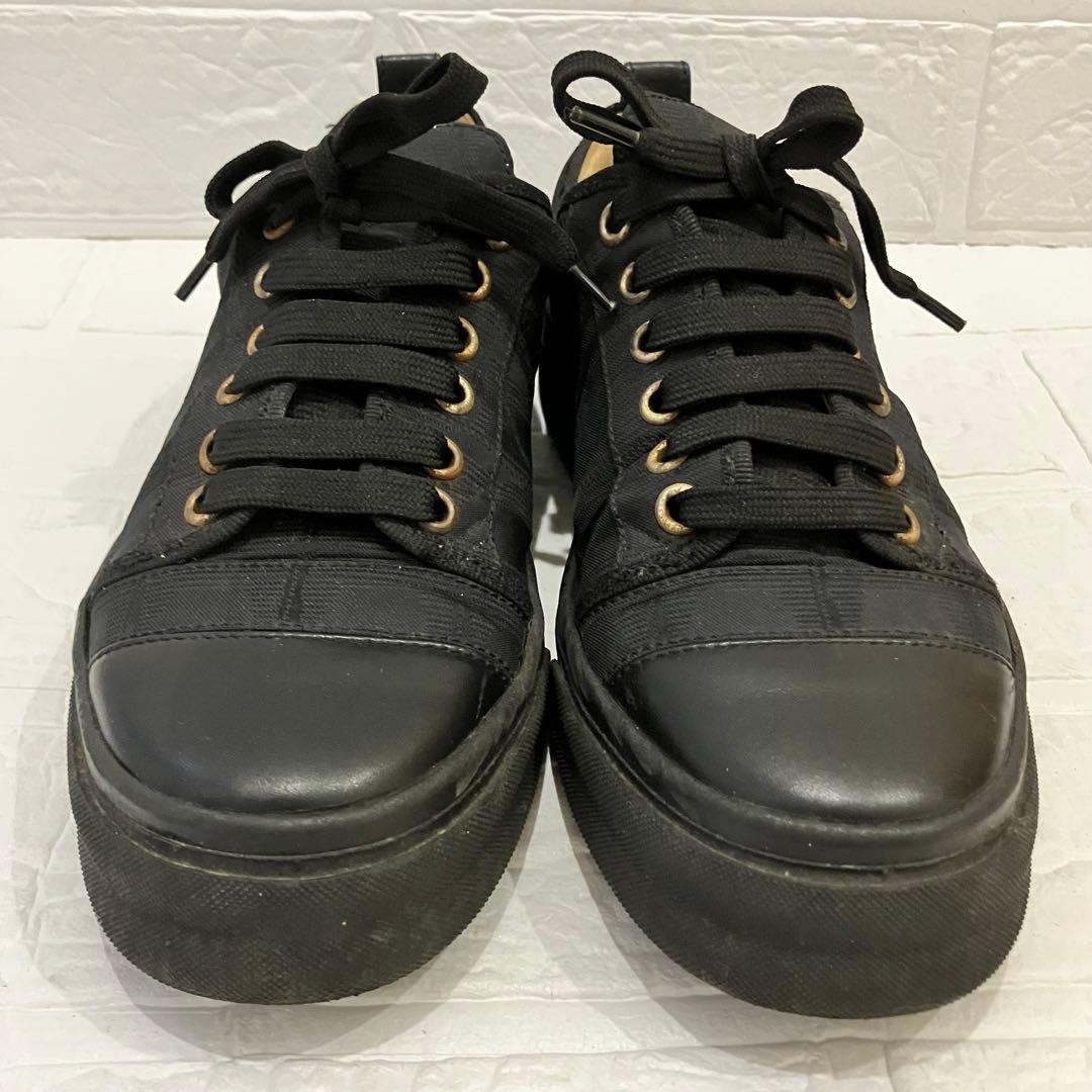 CHANEL Sneakers Shoes Low-Cut Cocomark EU 36 US 6 Black Authentic