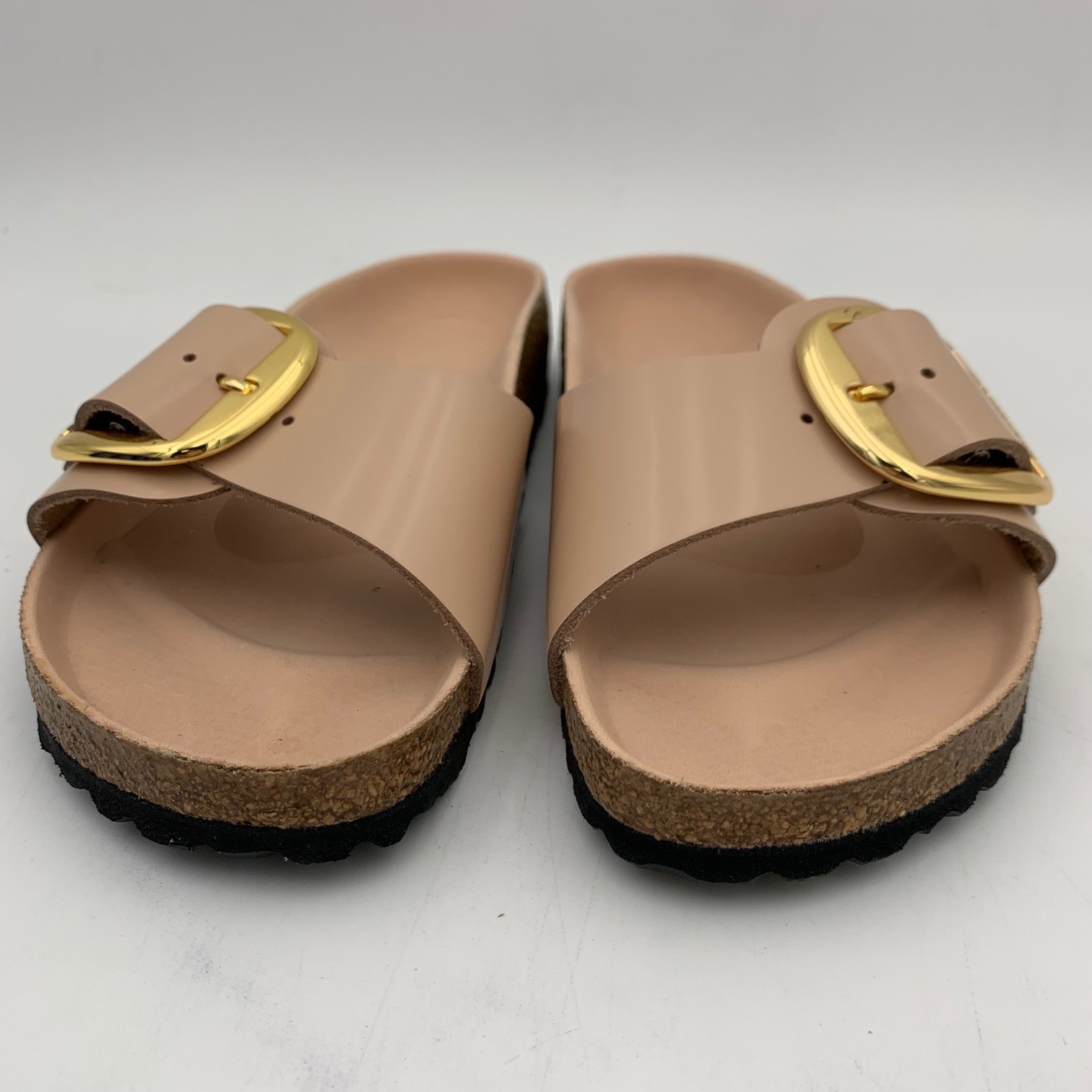 Birkenstock New w/o Box Madrid Big Buckle High Shine New Beige Patent Leather N