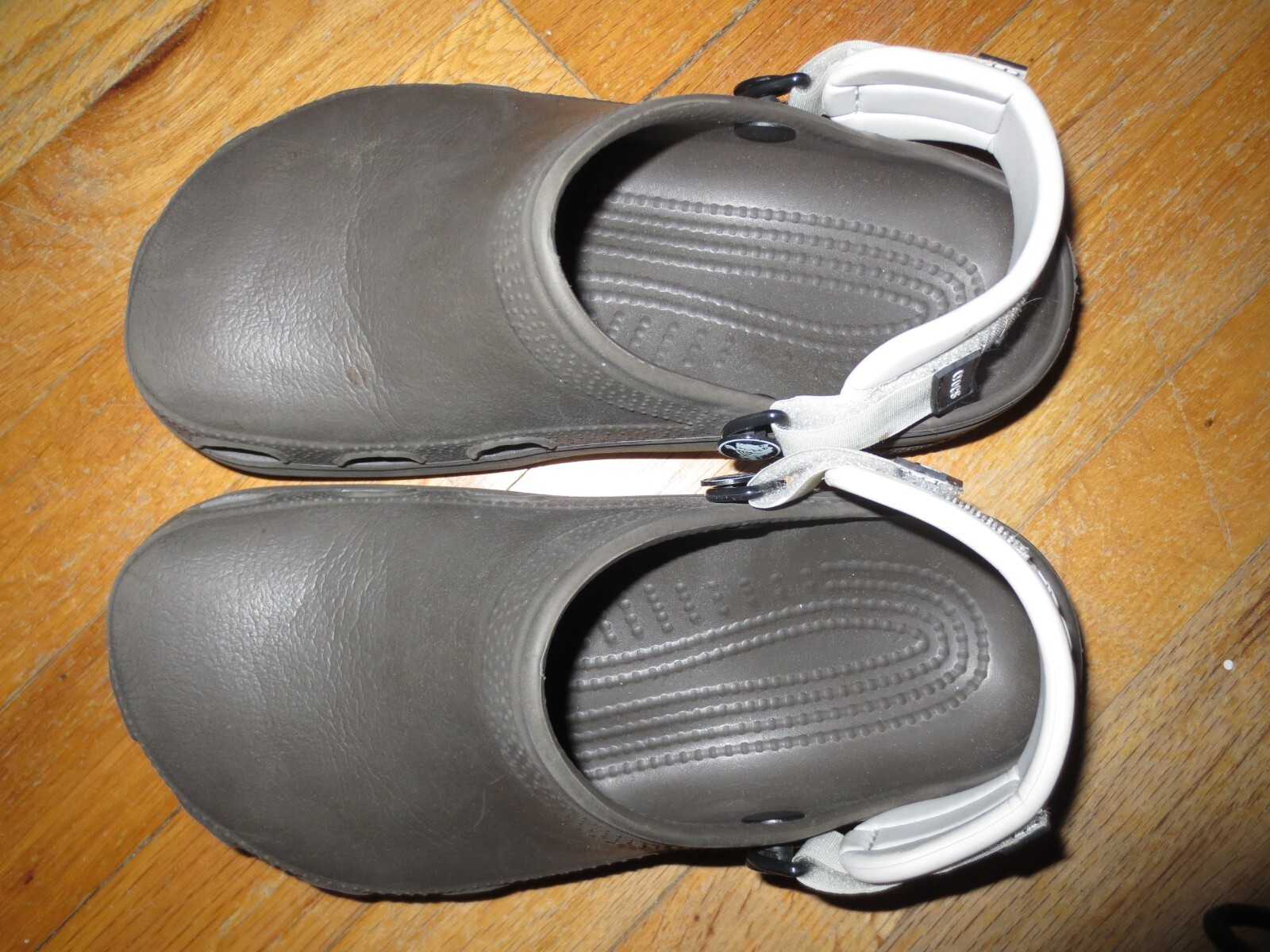 Women’s Crocs All terrain Brown W/Tan Heel Size 6 Men’s Size 4 VGC