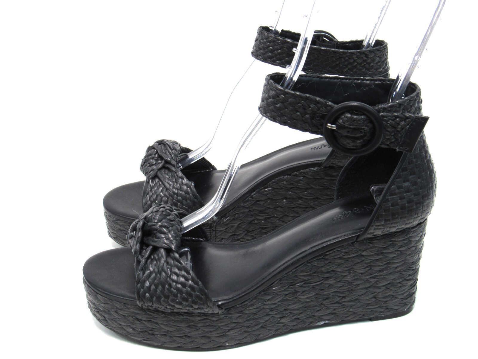 On 34th Nihari Ankle-Strap Platform Wedge (Women’s) – Black – Sz 8.5 M