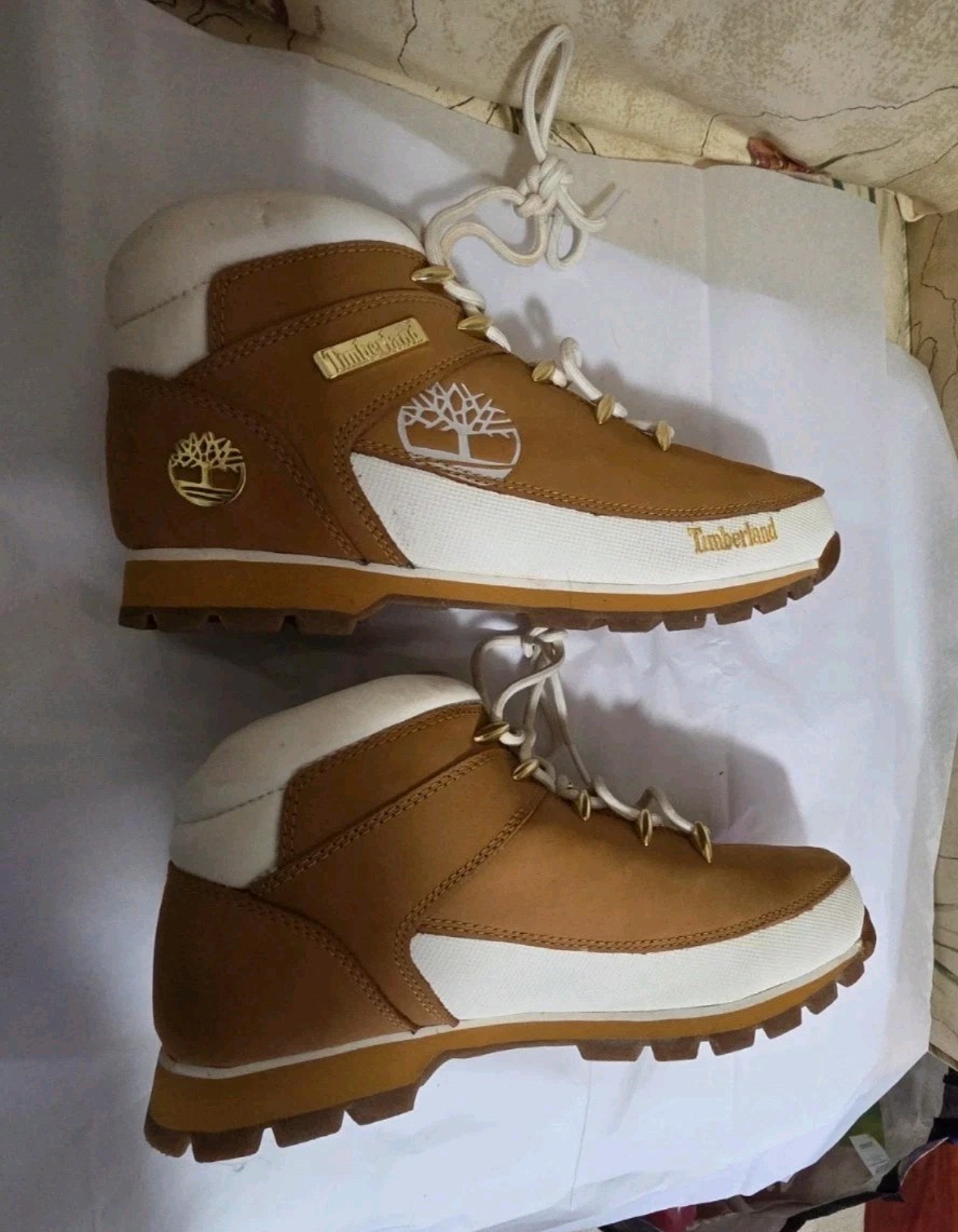 Timberland Euro Sprint Hiker, Women’s Boots, Size 10, Brown And White, 16642