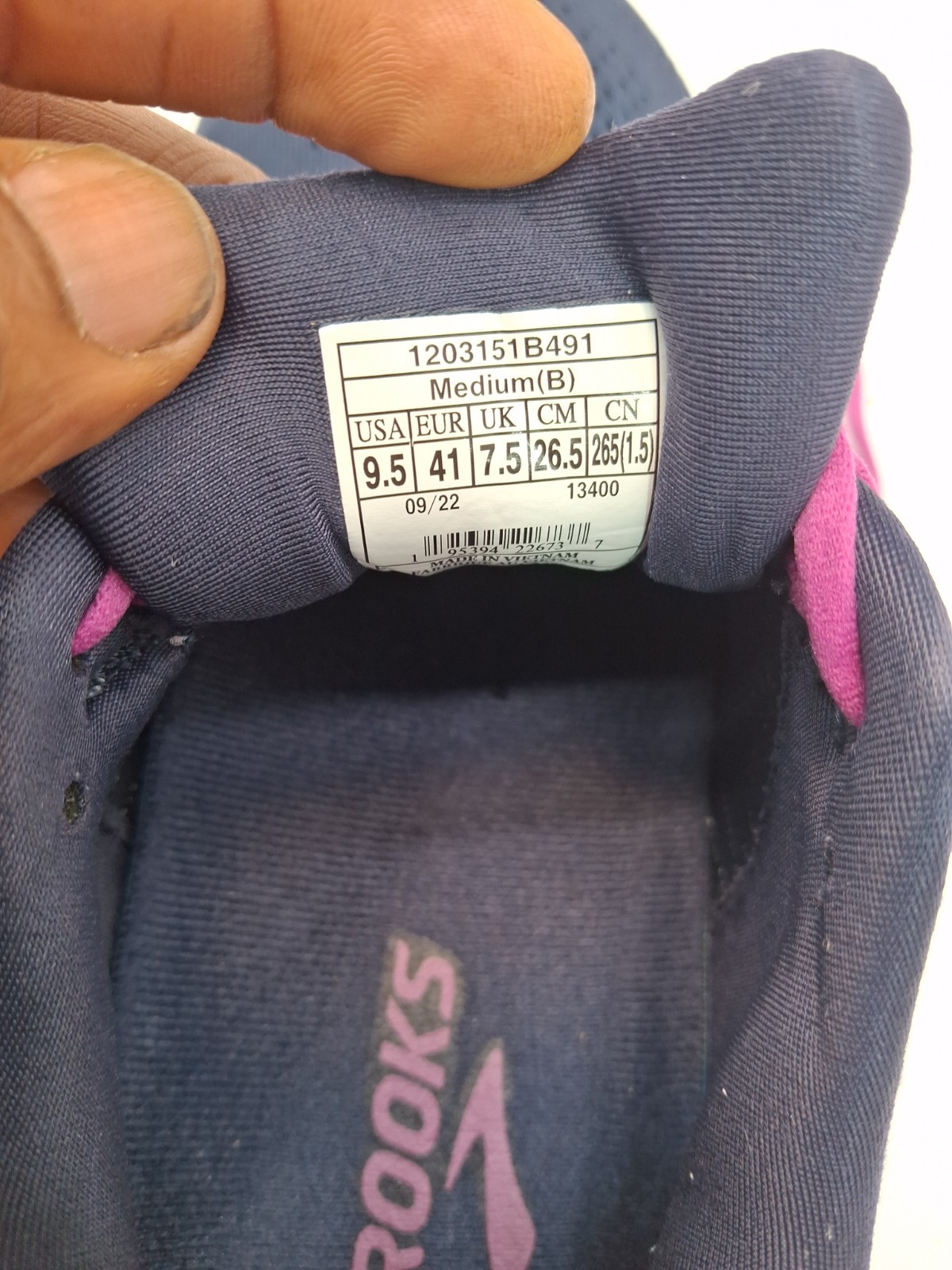 Womens Brooks Ariel 20 Blue Athletic Running Comfort Sneakers Shoes Size 9 .5 B
