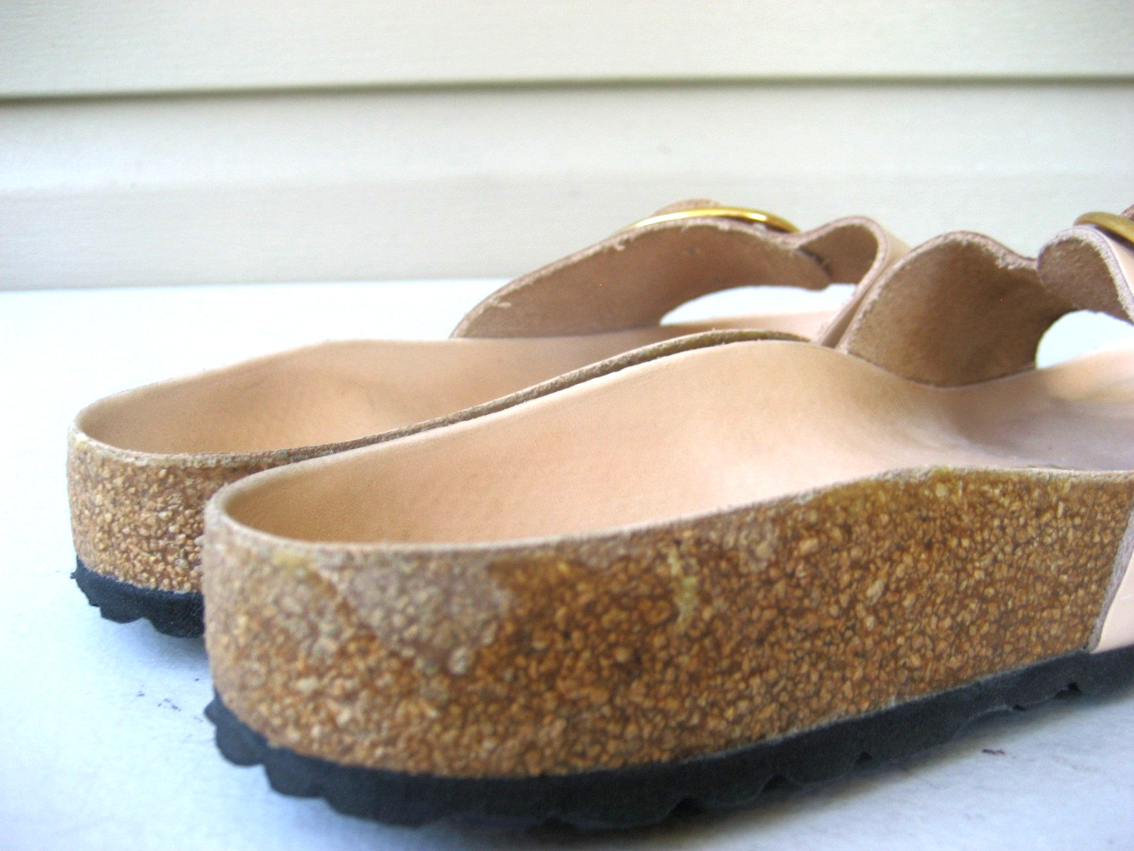 BIRKENSTOCK Madrid Big Buckle Leather Beige Sandals Size 40 / 9 N EXCELLENT