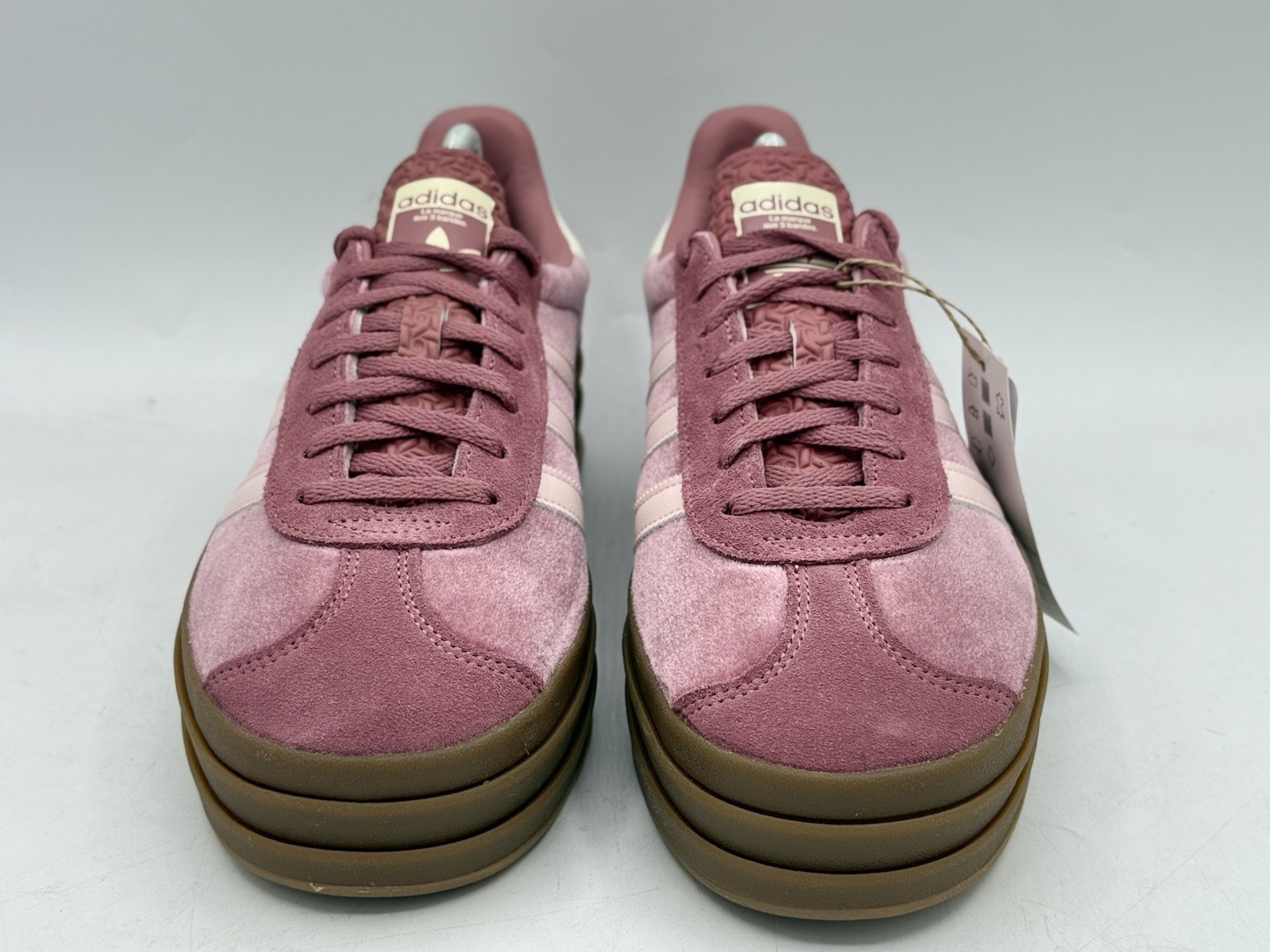 adidas Gazelle Bold Gum Velvet Sandy Pink Sneakers IG4389 Women’s Size 10