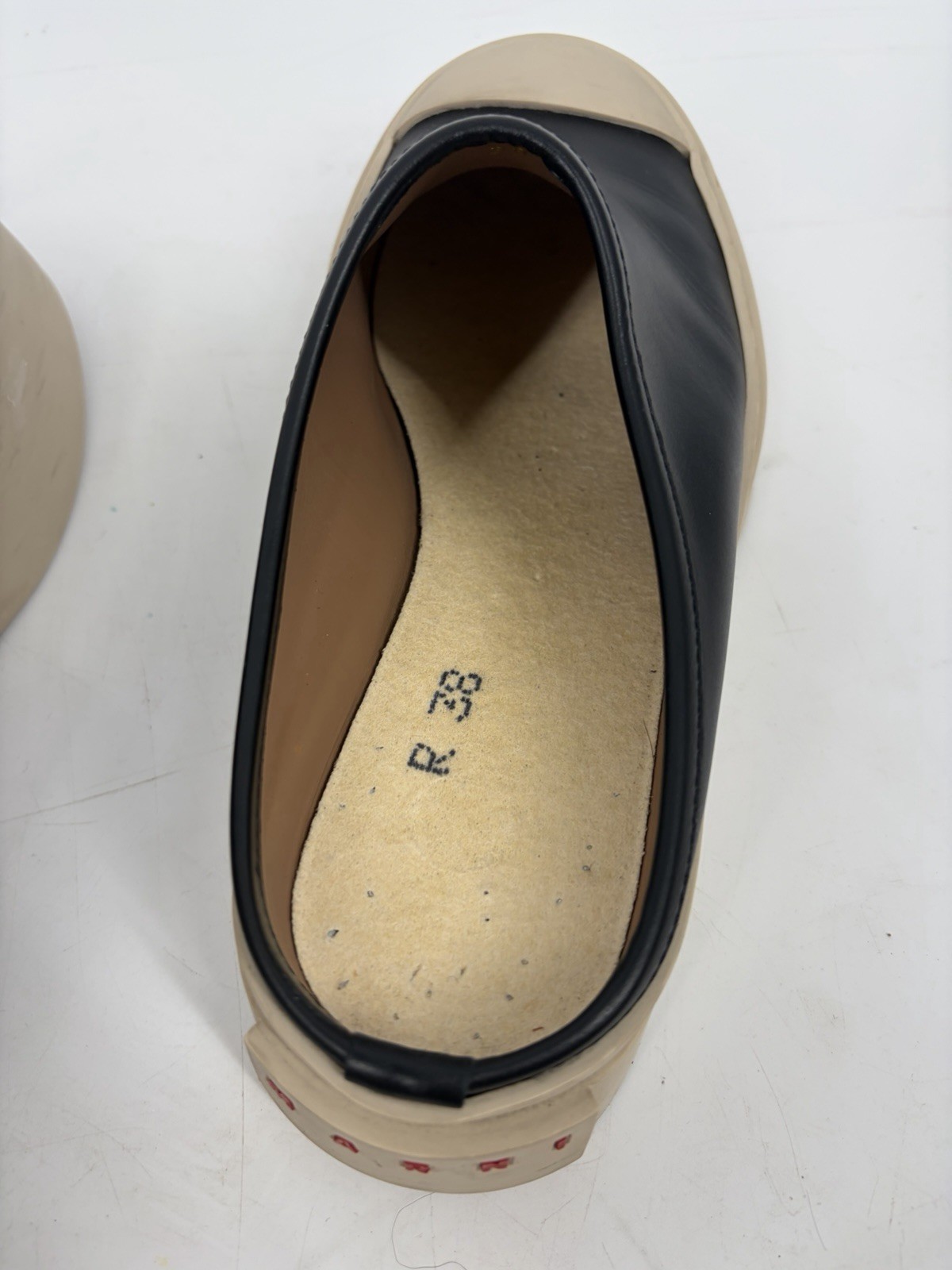 MARNI Black Leather Pablo Sabot Slip-On Platform Mules Chunky Size EU 38 US 8