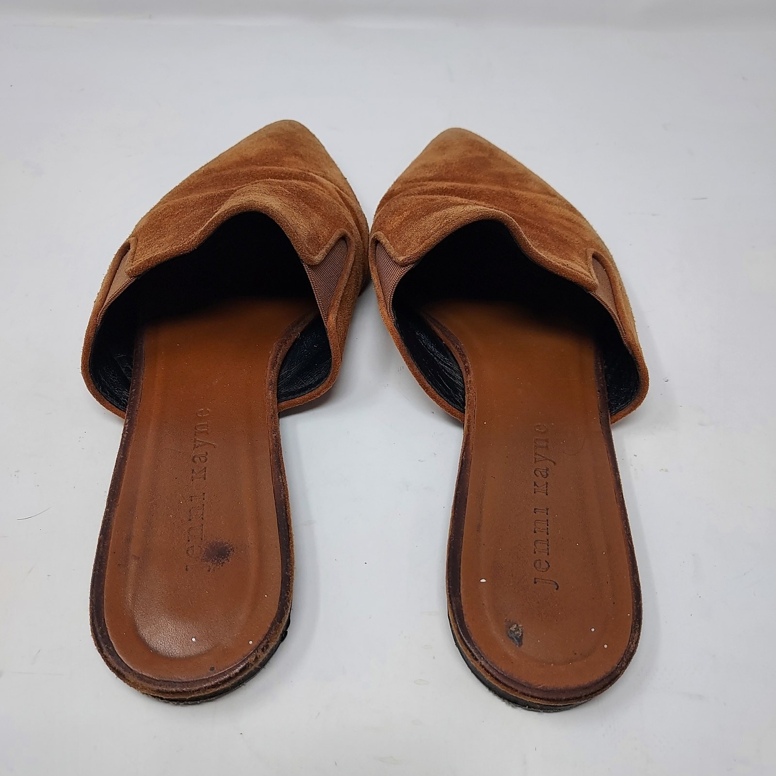 Jenni Kayne Brown Suede Mule Slides Pointy Toe Size 8 – FAIR
