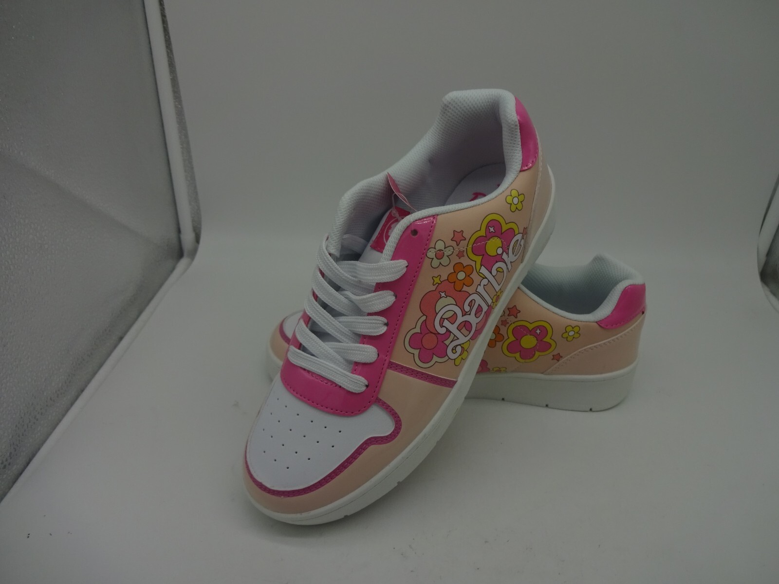 Women’s Mattel Barbie Court Sneakers Skater Shoes Flower Hot Pink 6 7 8 9 10 11