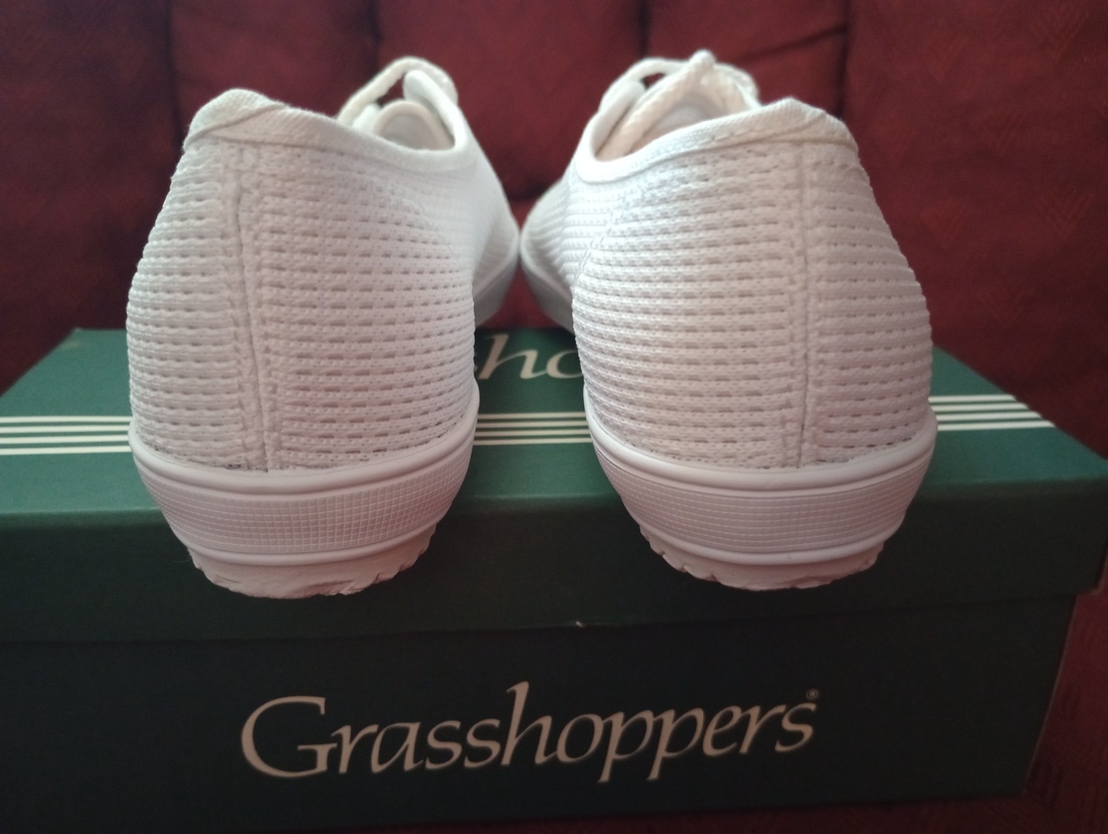 Grasshoppers Skiff CVS White Mesh Sneakers Size 7 M New In Box Breathable
