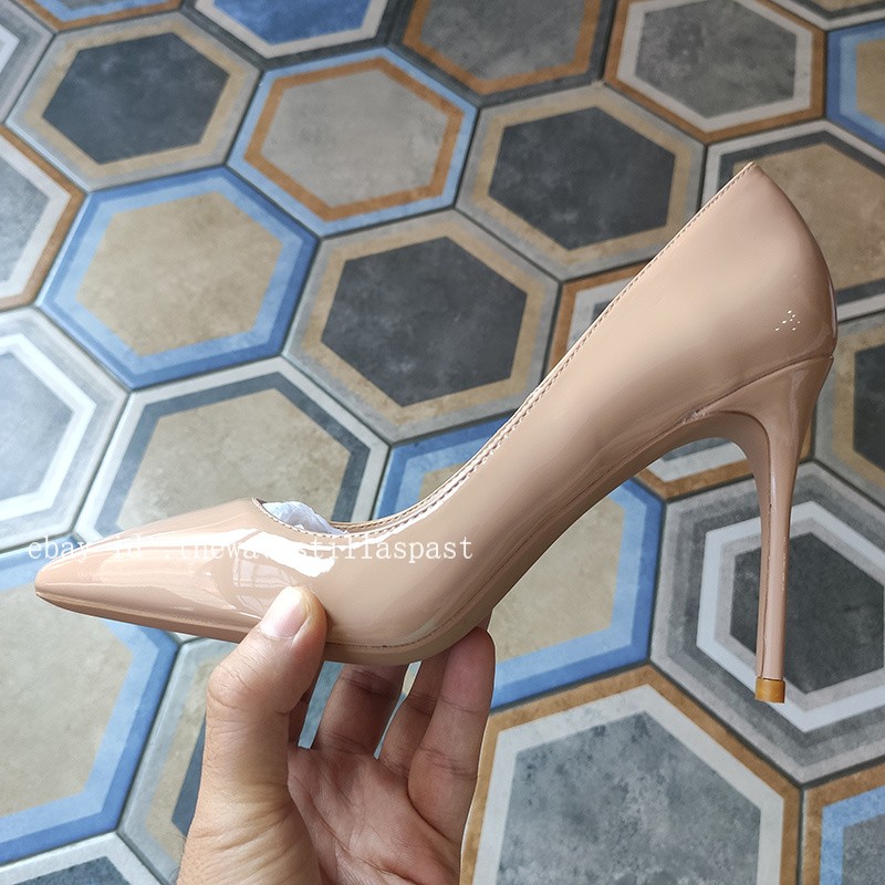 Solid Color Women Sexy Pointed Toe Pumps Ultra High Thin Stiletto Heels Shoes