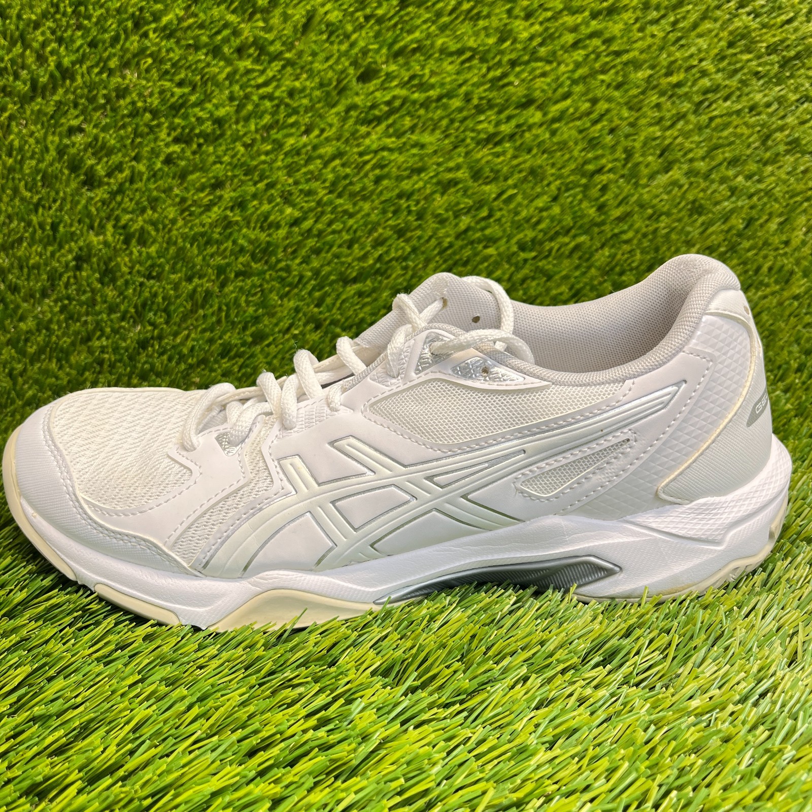 Asics Gel-Rocket 10 Womens Size 8.5 White Gray Running Volleyball Shoes Sneakers
