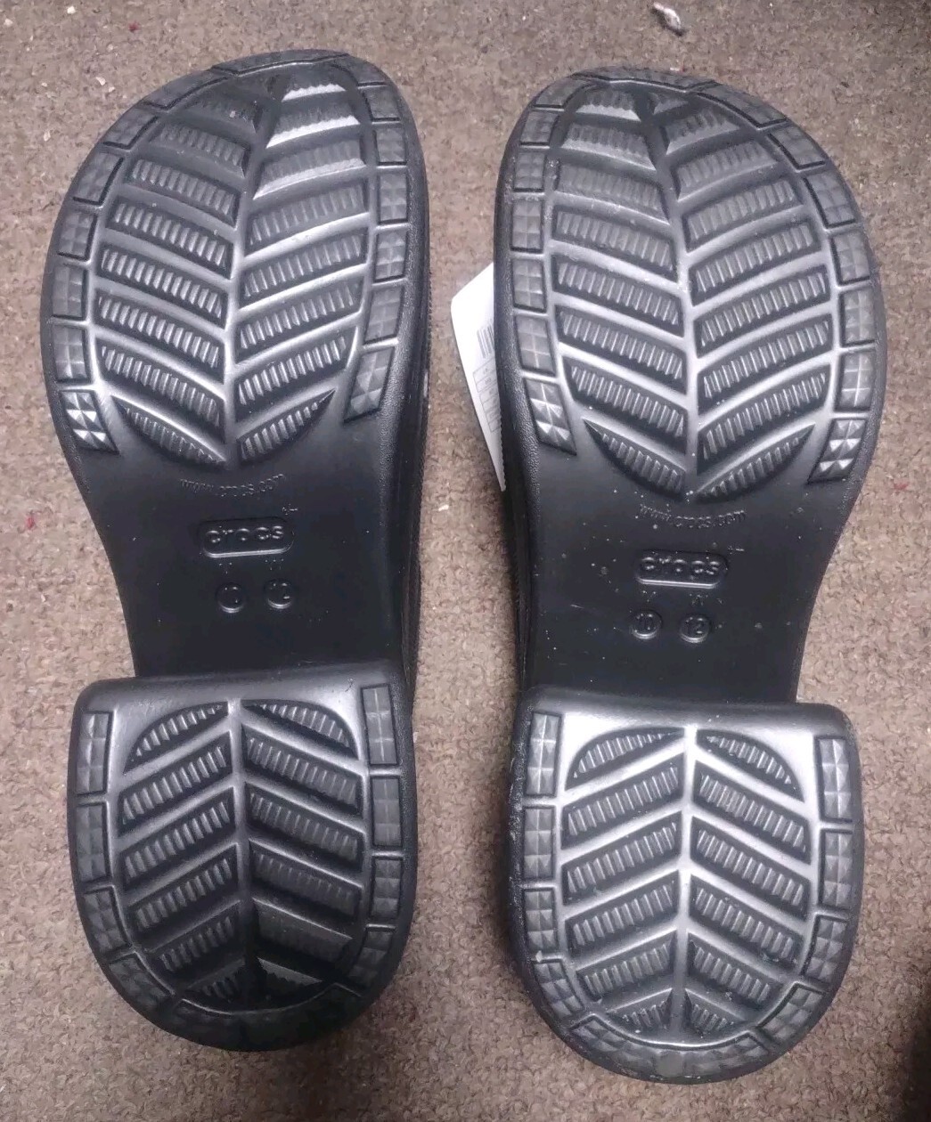 NEW! CROCS SIREN PLATFORM CLOGS Black Chunky Platform Slides Unisex Size 12W 10M