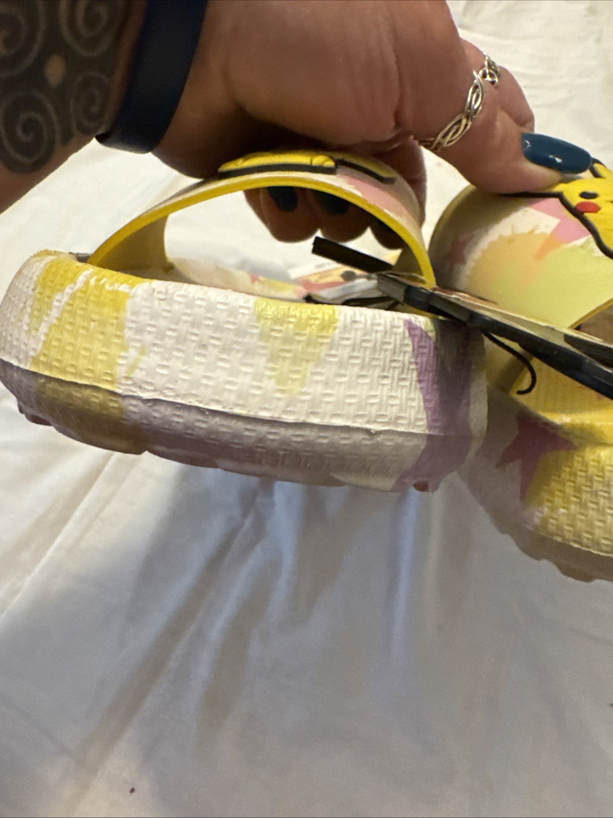 Pokemon Womens Sandals 9 Pikachu Slide On Rubber Waterproof Shower Shoes EVA New
