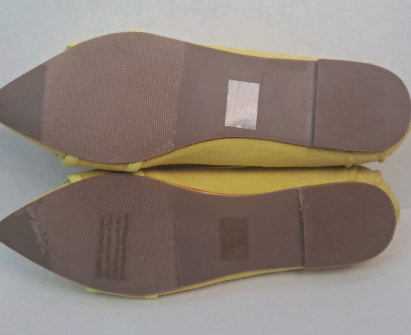 Chase & Chloe Ballet Flats James Yellow Faux Suede Rhinestone Buckle Women 10