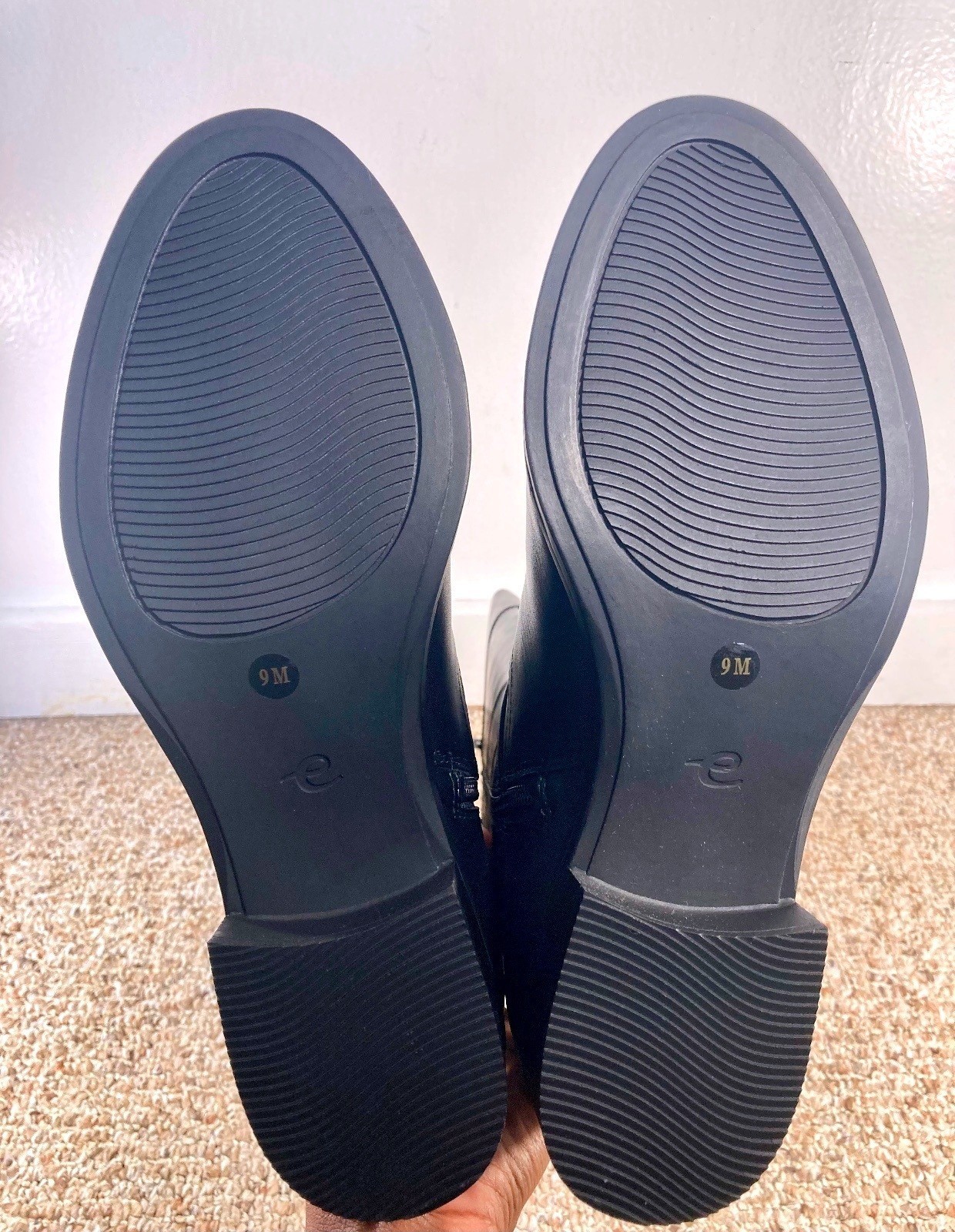 New Easy Spirit Black Tall Riding Boots Size 9 M Buckle Detail